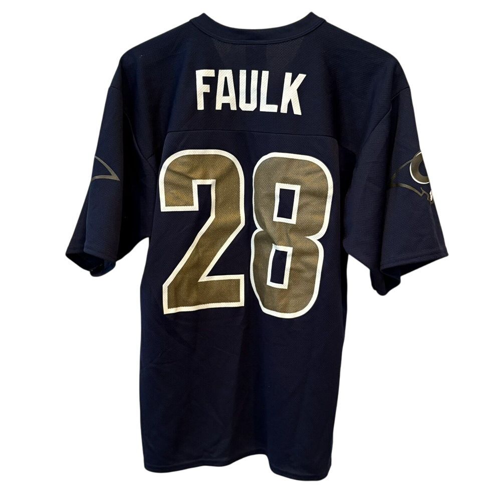 Marshall Faulk St. Louis Rams‎ #28 Football NFL Hall of Fame Home Jersey Size M